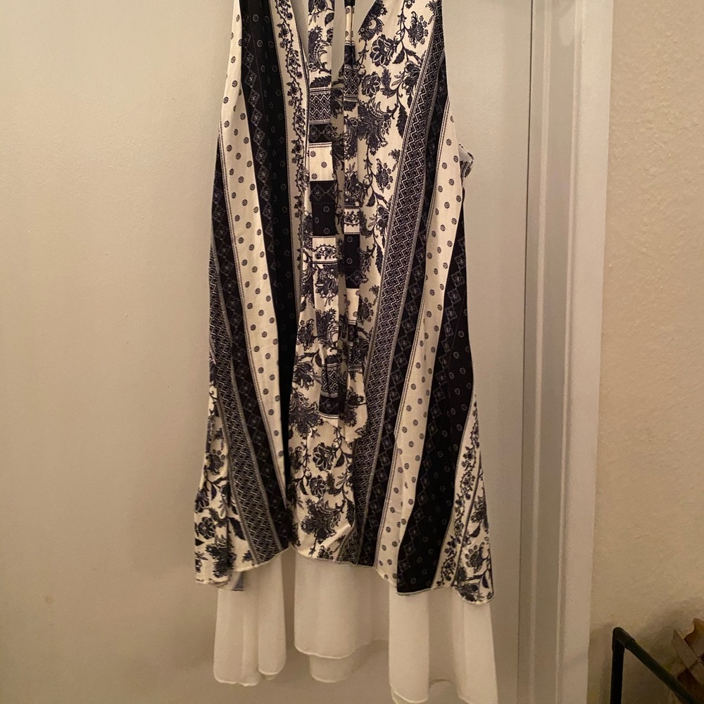 Print halter dress
